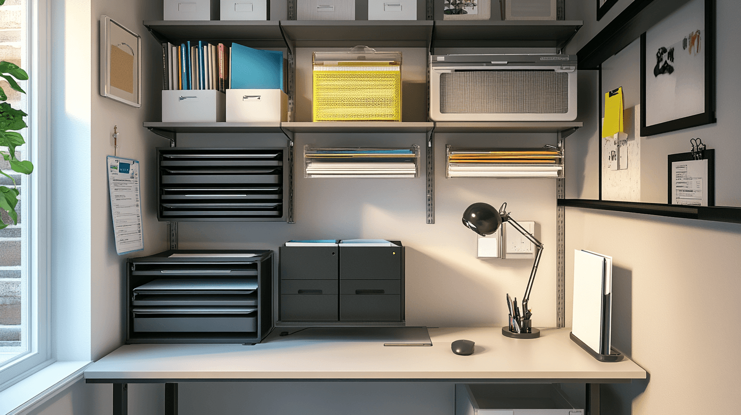 Soluciones de almacenamiento inteligentes para espacios de trabajo pequeños