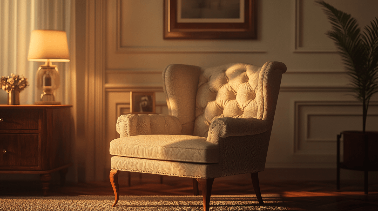 Clásicos sillones tapizados: Elegancia atemporal para tu sala de estar