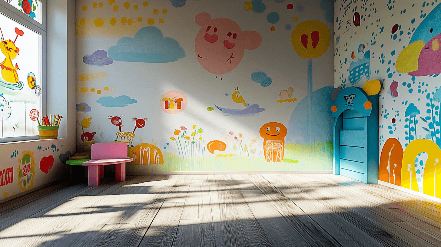 Diseños creativos de paredes para la habitación infantil