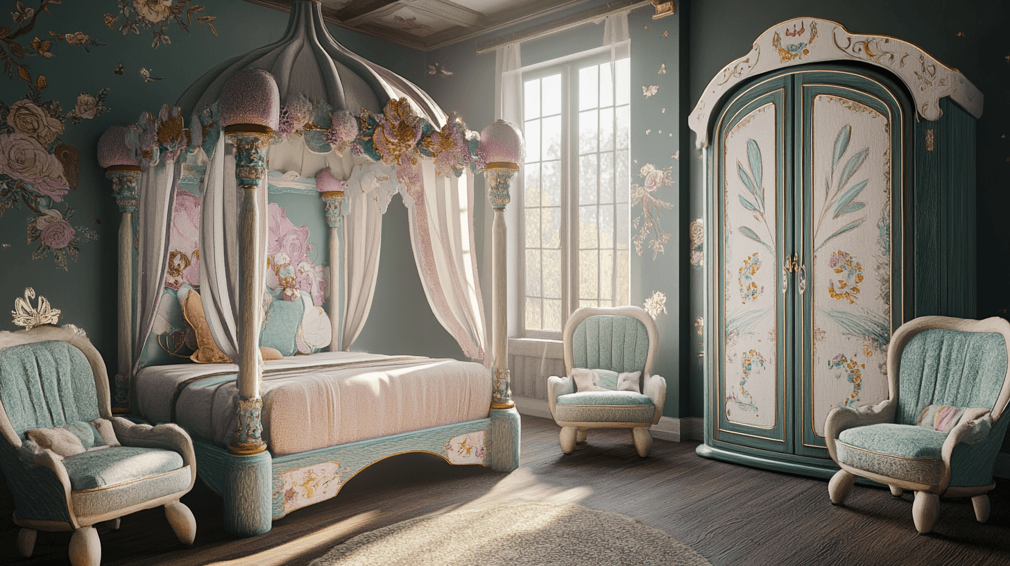 Muebles de cuento de hadas para la habitación de los niños