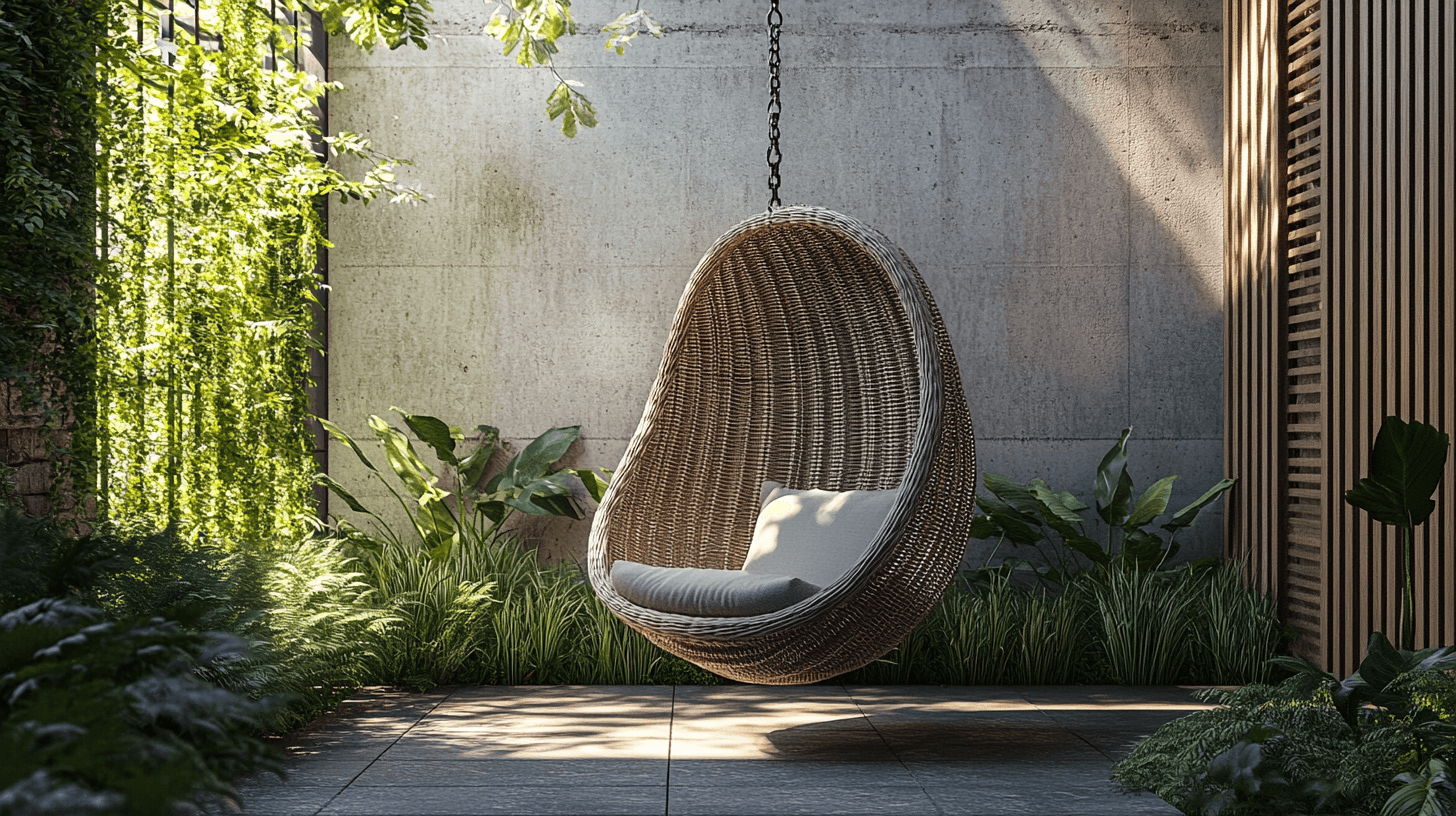 Integración de sillas colgantes en tu diseño exterior