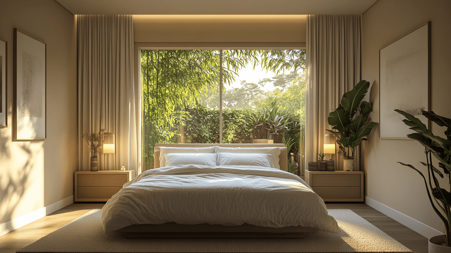 Un dormitorio como un oasis de tranquilidad