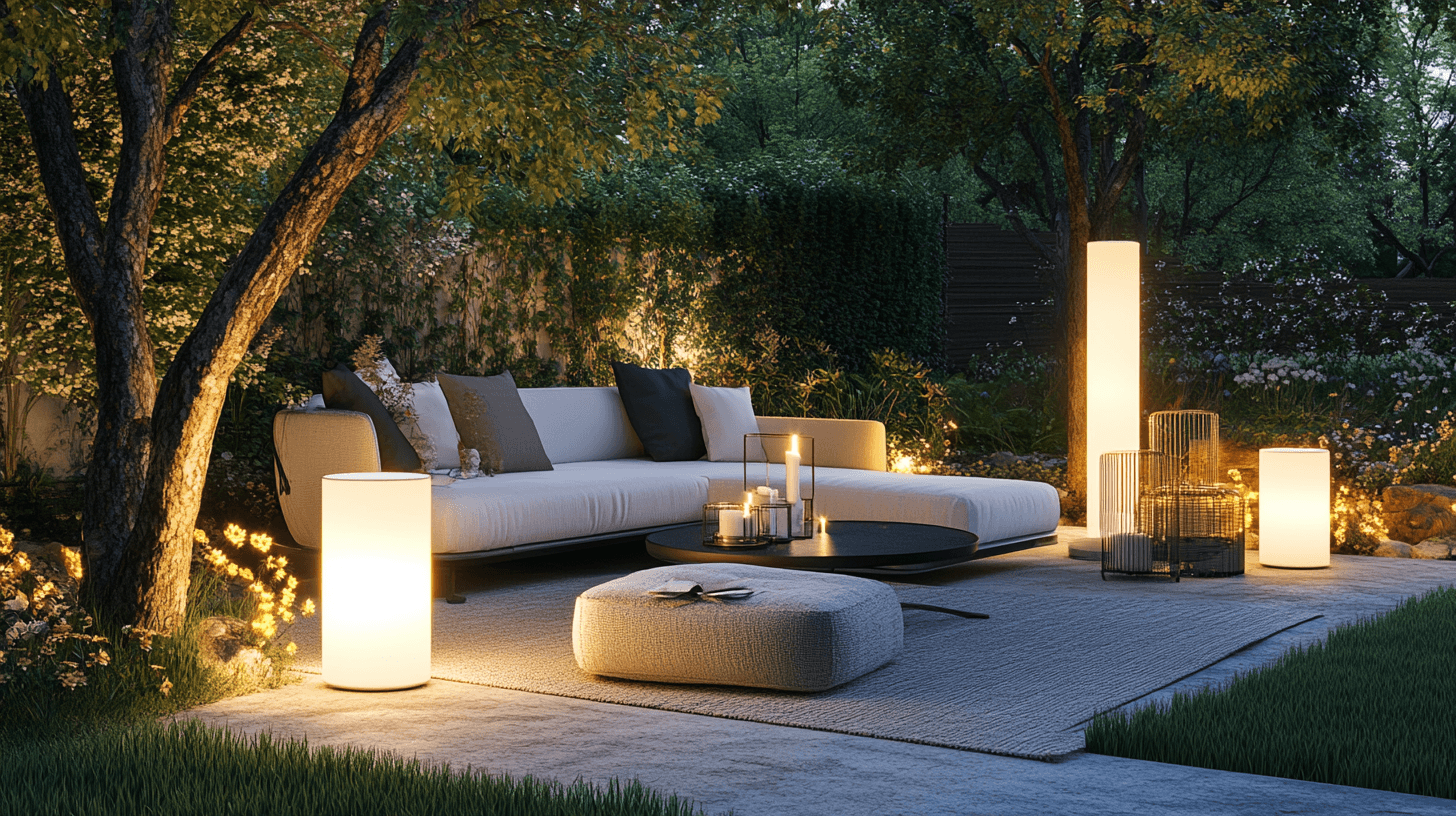 Iluminación en la sala de estar al aire libre: Crear ambiente