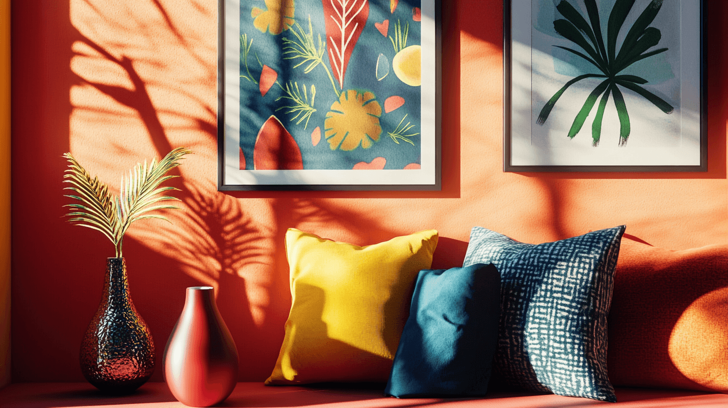 Decoración con colores intensos