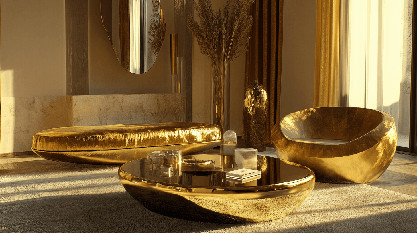 Muebles dorados: Un toque de glamour