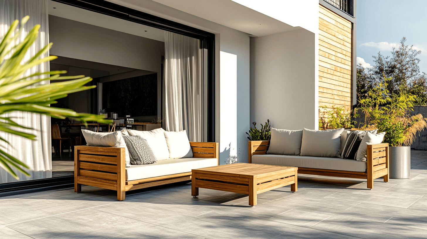 Tendencias de diseño en muebles de terraza de madera de teca