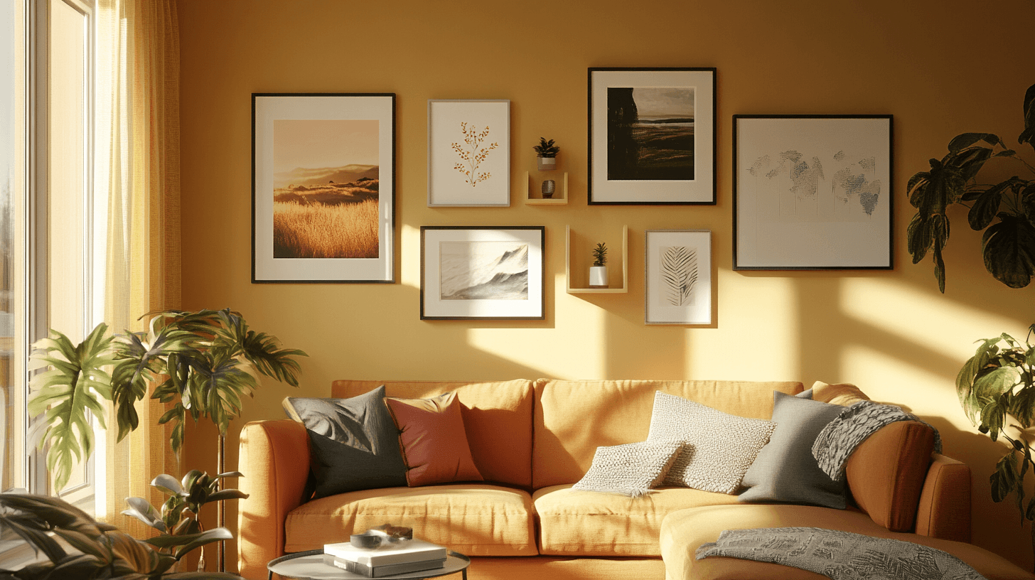 Diseñar paredes de imágenes: escenificar obras de arte y fotos