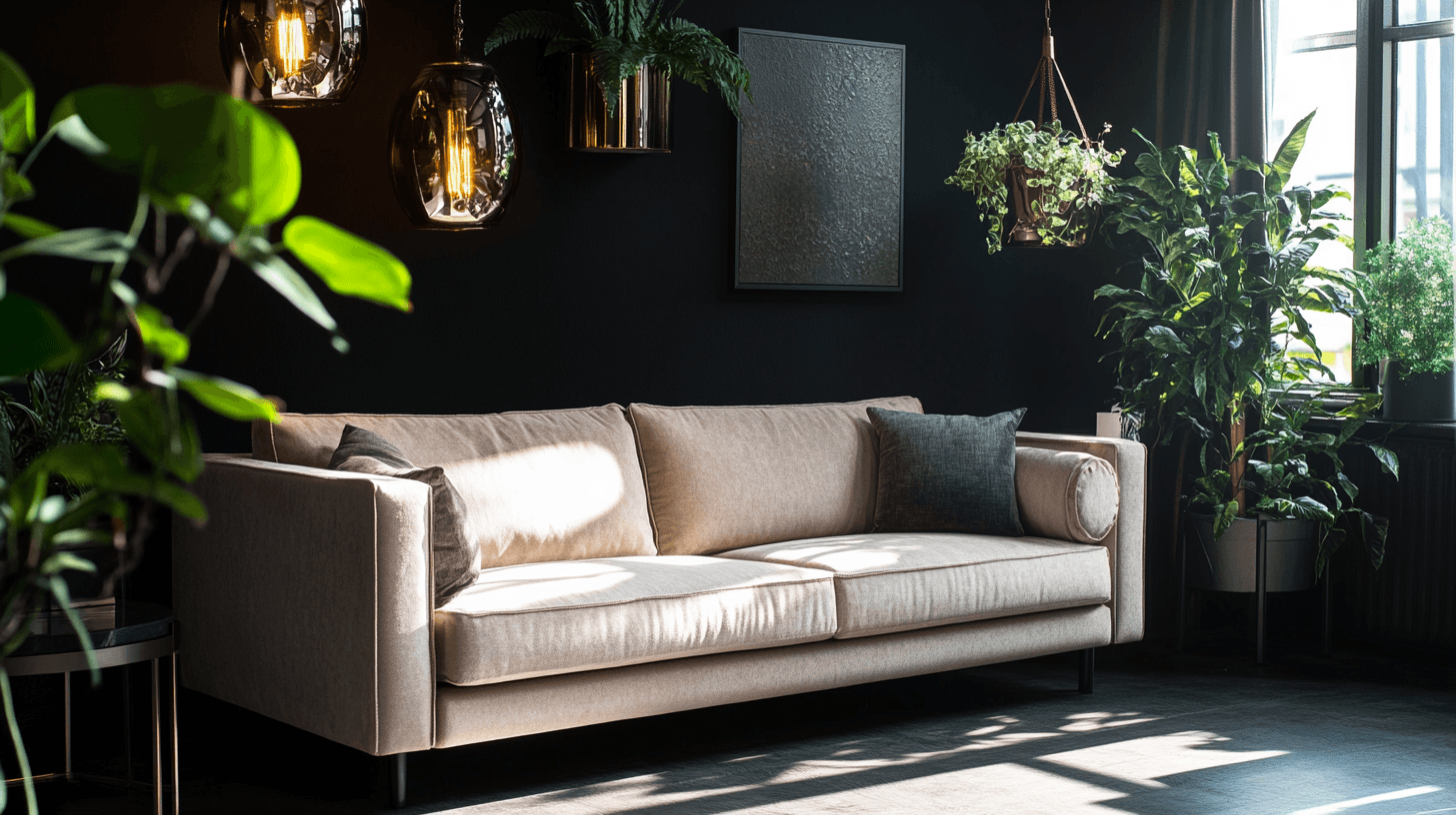 Muebles y decoración para habitaciones con paredes oscuras