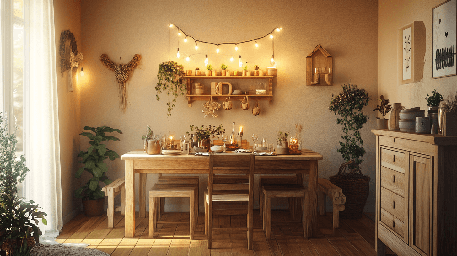 Tonos tierra en el comedor: Comodidad y conexión con la naturaleza