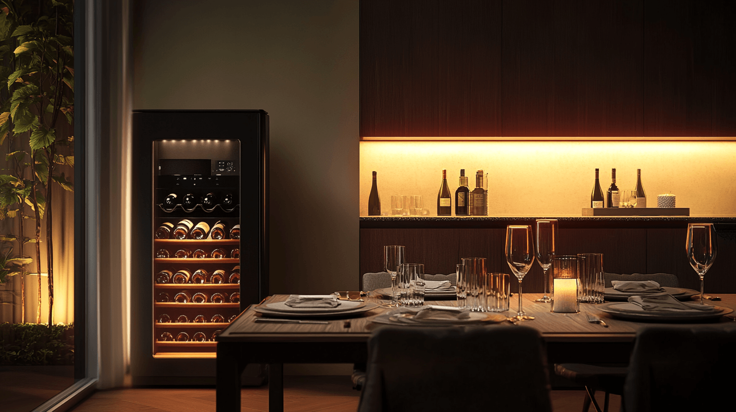 Comedor con vinoteca: combinar funcionalidad y lujo