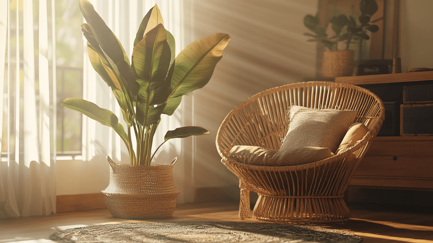 Plantas y materiales naturales: Frescura y naturalidad