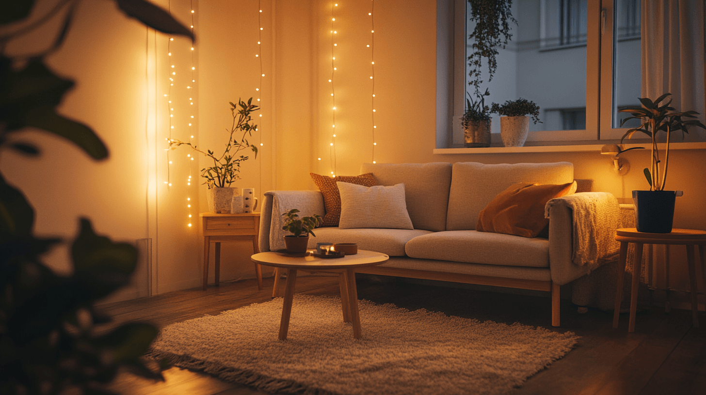 Sala de estar al estilo Hygge: el minimalismo se encuentra con la comodidad