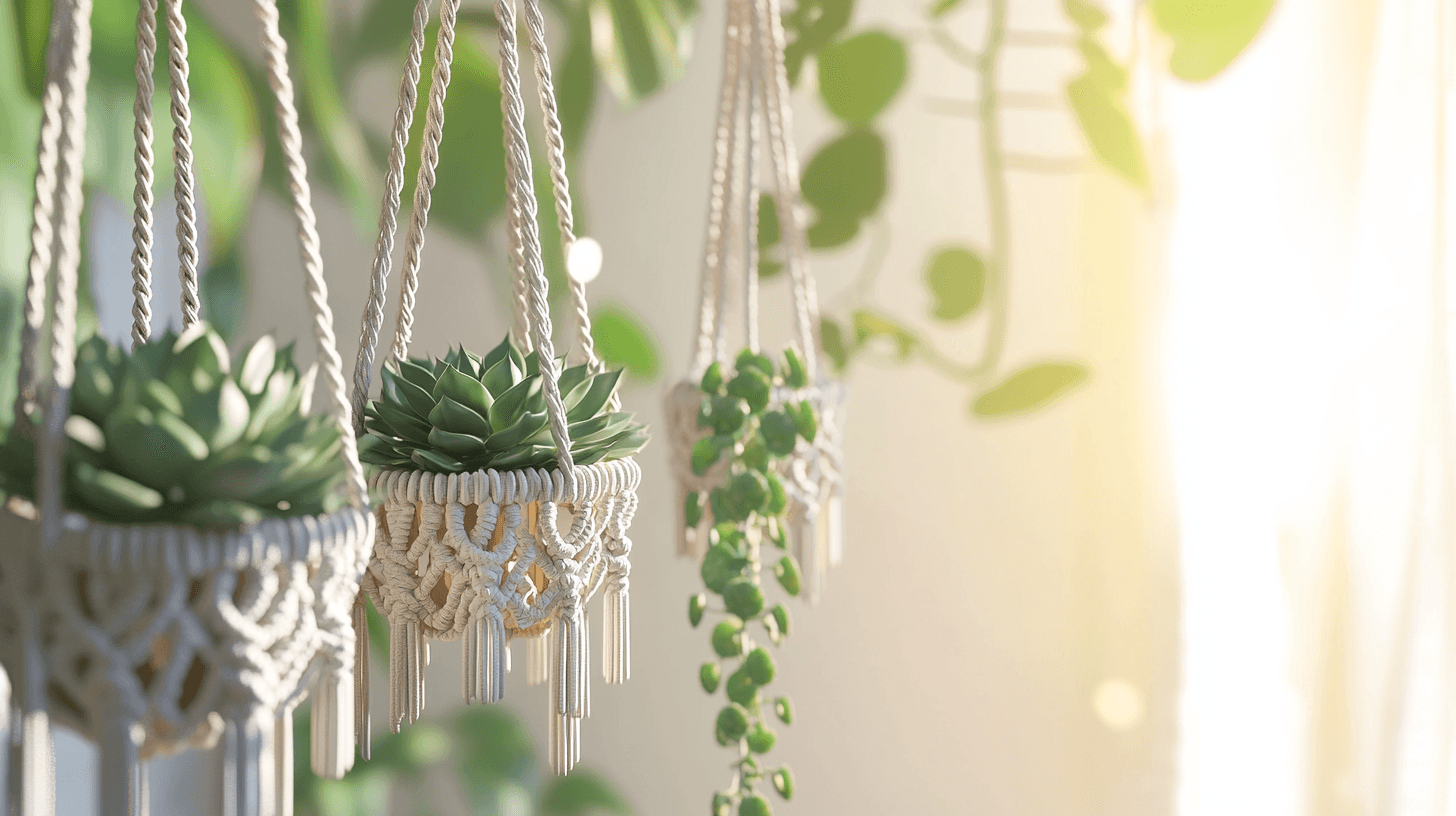 Colgador de plantas de macramé: Crear oasis verdes