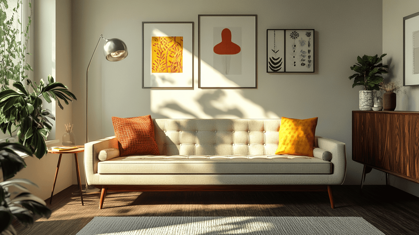 Sala de estar con elementos retro: la nostalgia se encuentra con el diseño moderno