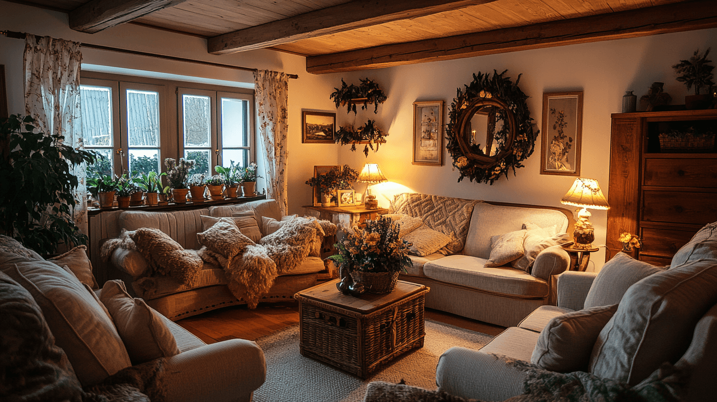Sala de estar de estilo rústico: Comodidad rústica