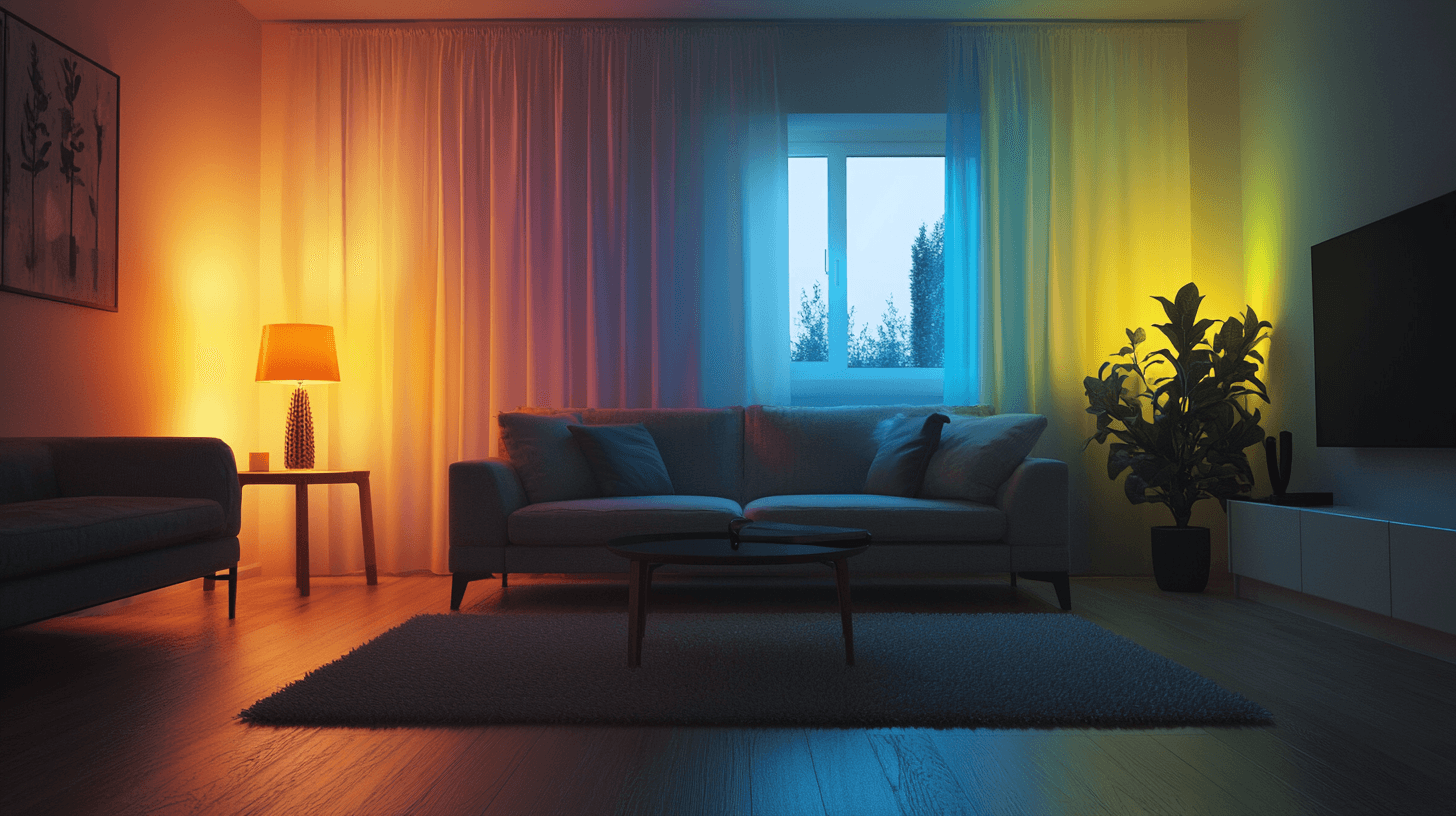 Colores de luz y su significado para el efecto en la habitación