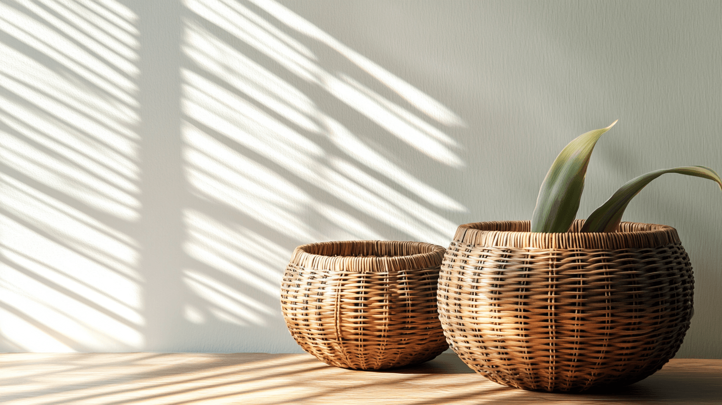 Materiales y diseños: variedad de cestas decorativas
