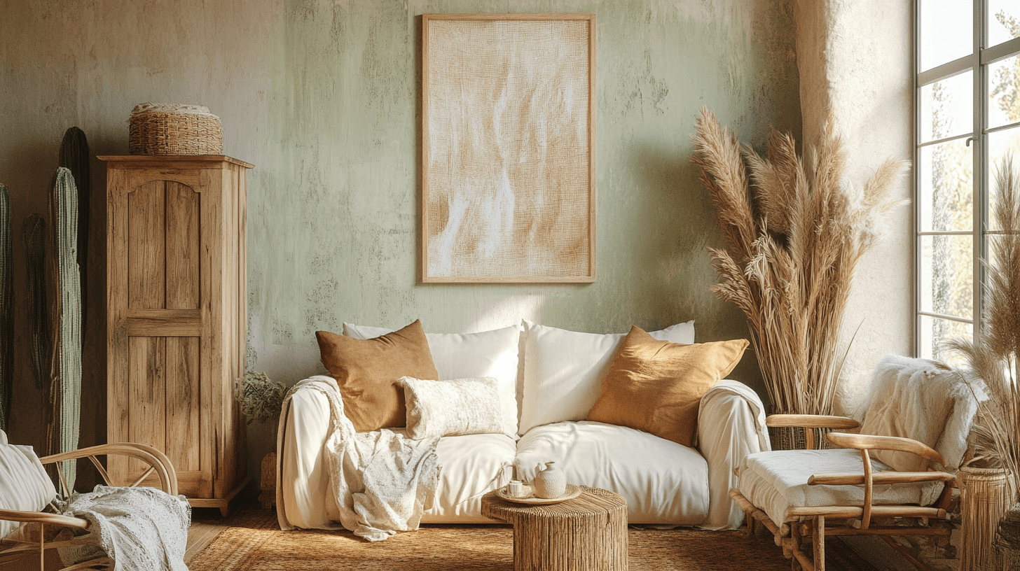 Colores y materiales en estilo Boho: Natural y vibrante