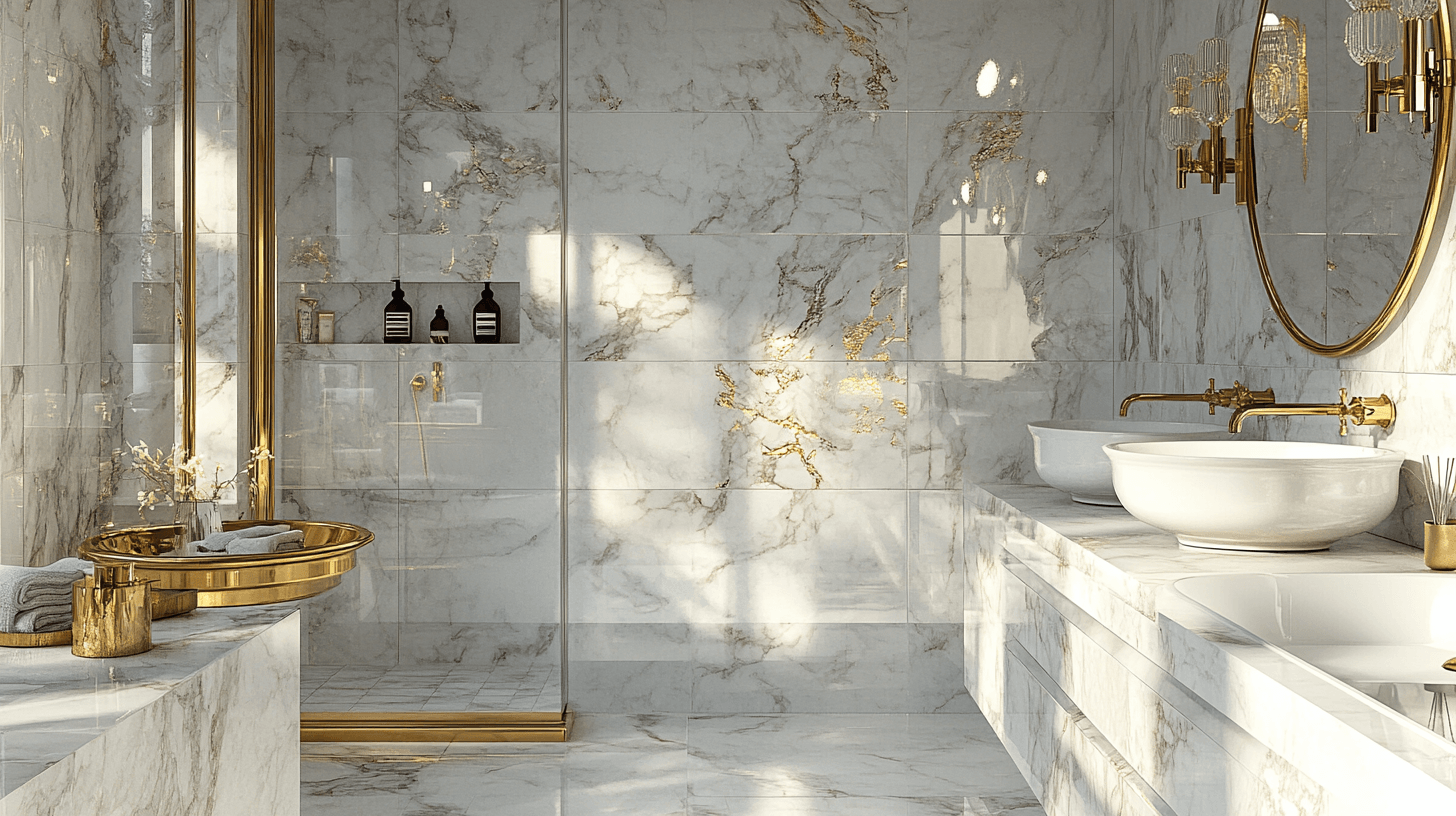 Materiales de alta calidad para un baño lujoso
