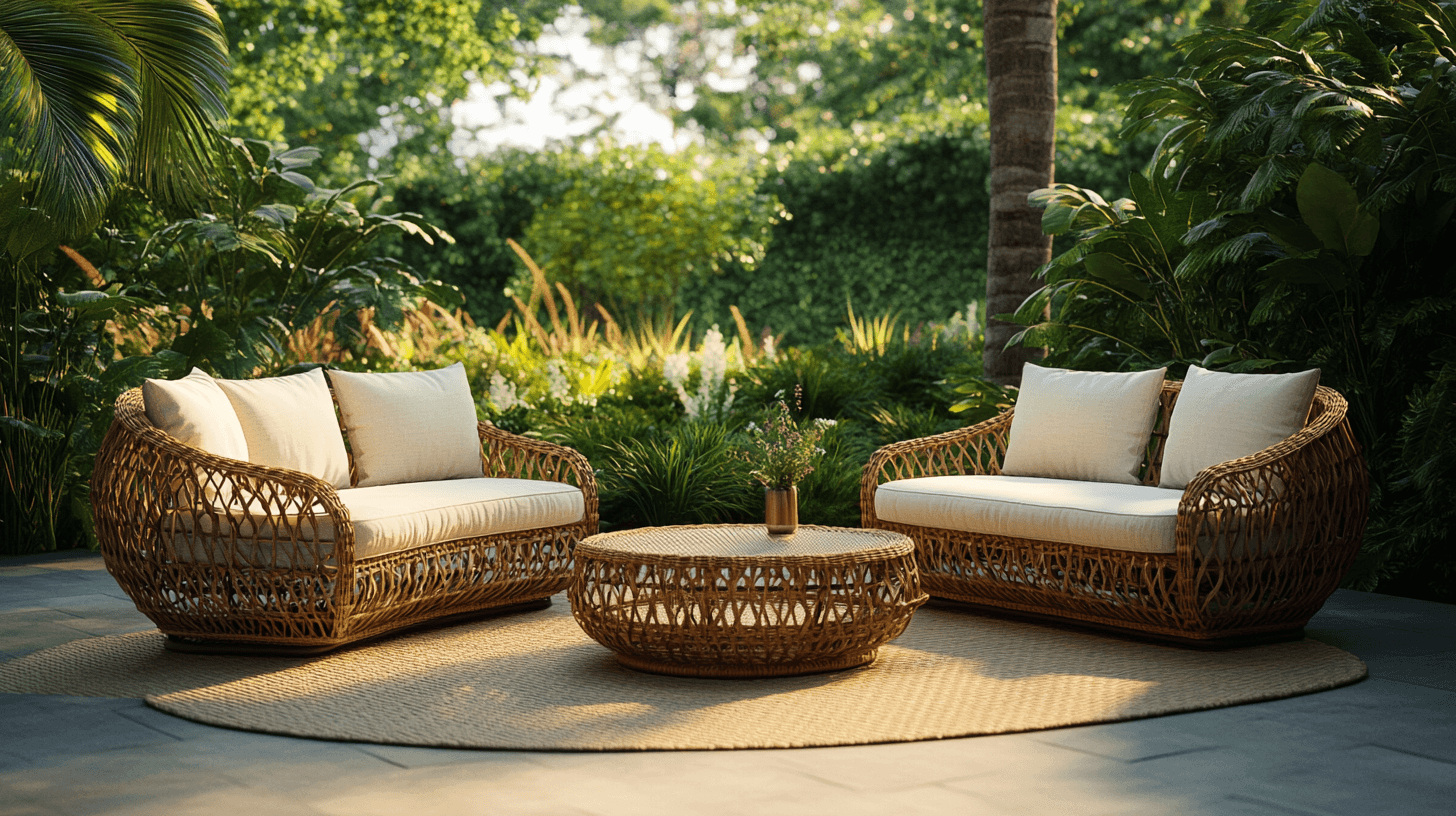 Muebles de jardín de ratán: Ligeros, robustos y atemporales