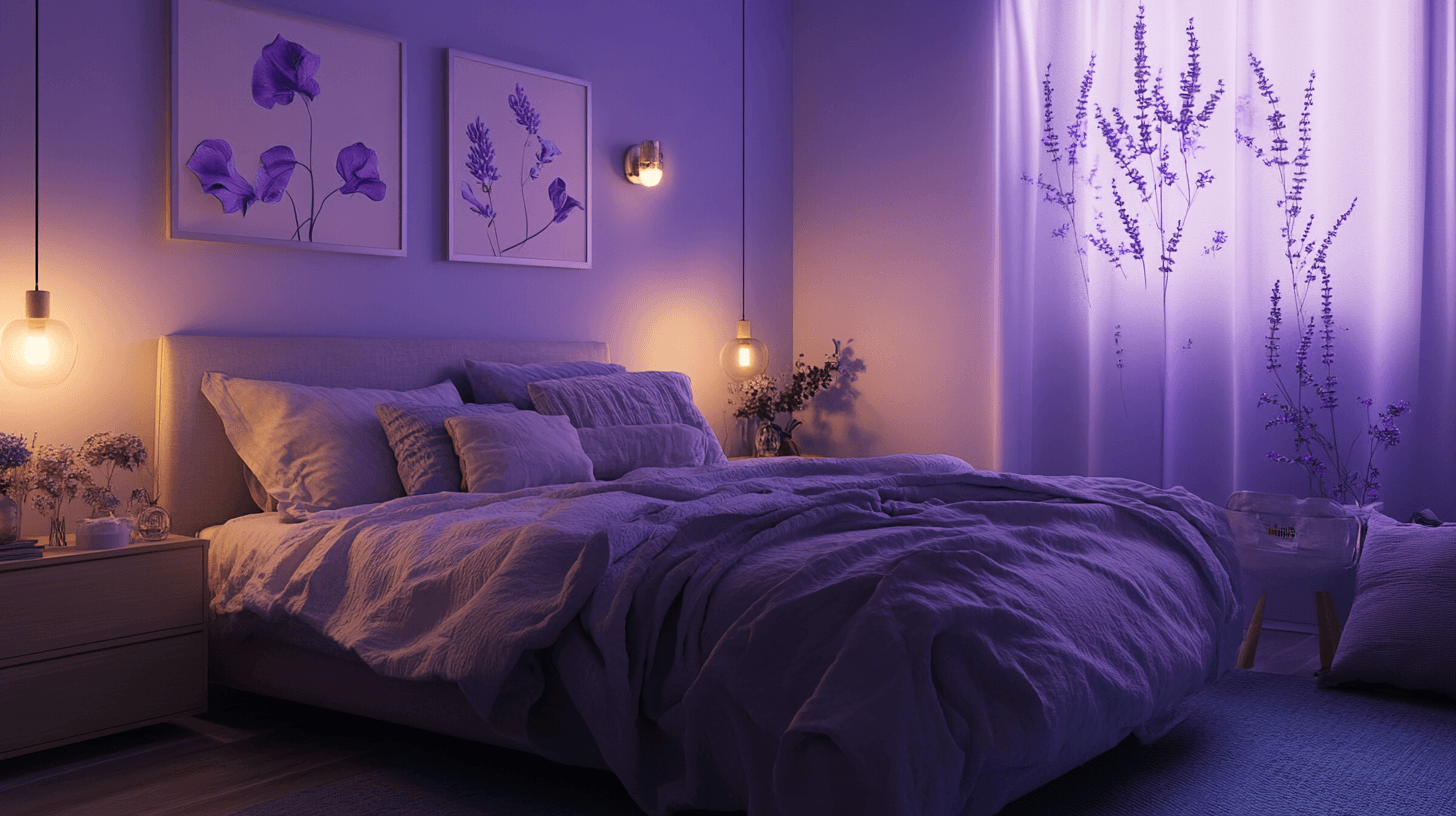 Lavanda en el dormitorio: calma y relajación a través de colores suaves