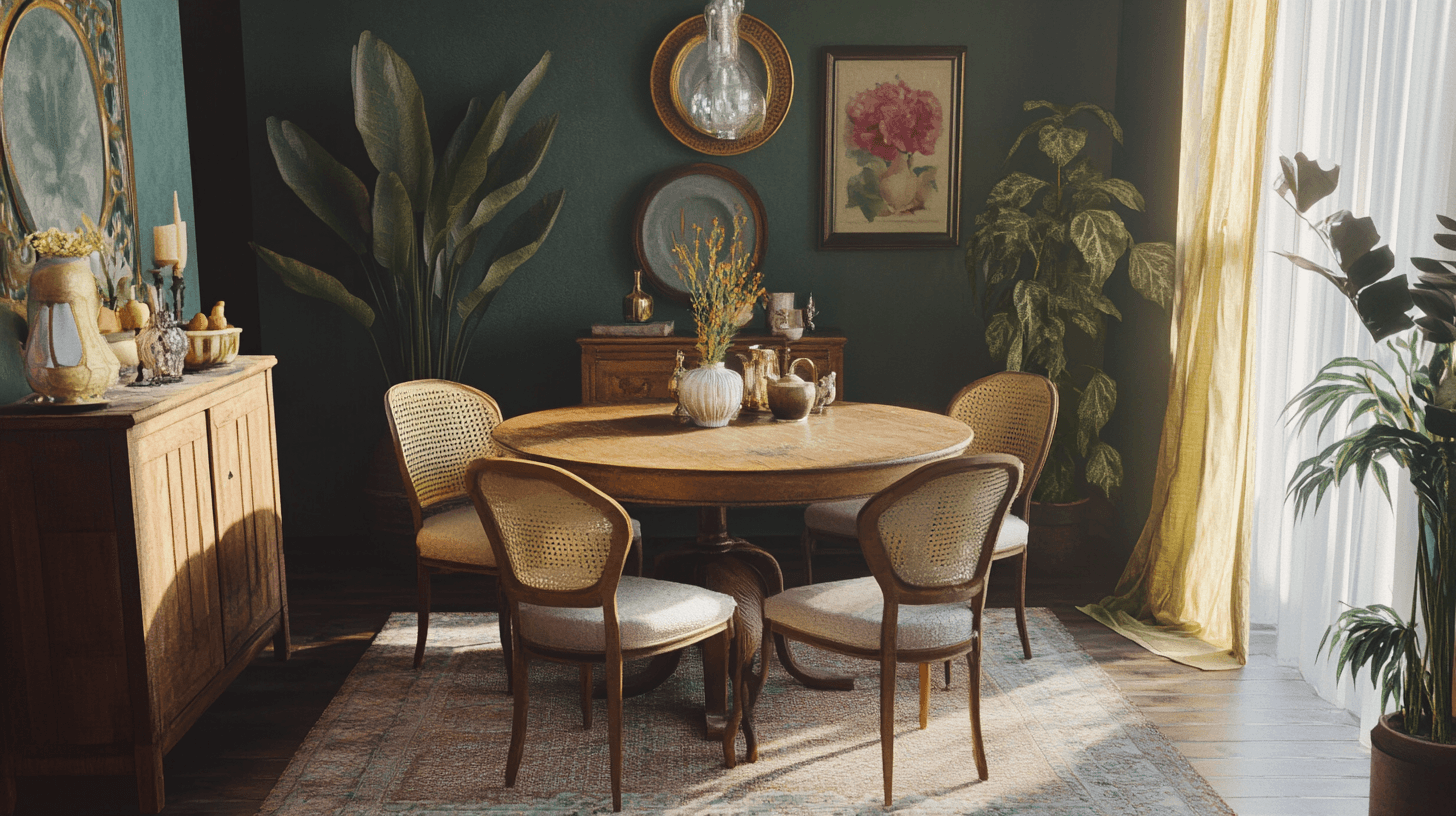 La elección de color perfecta para un comedor vintage