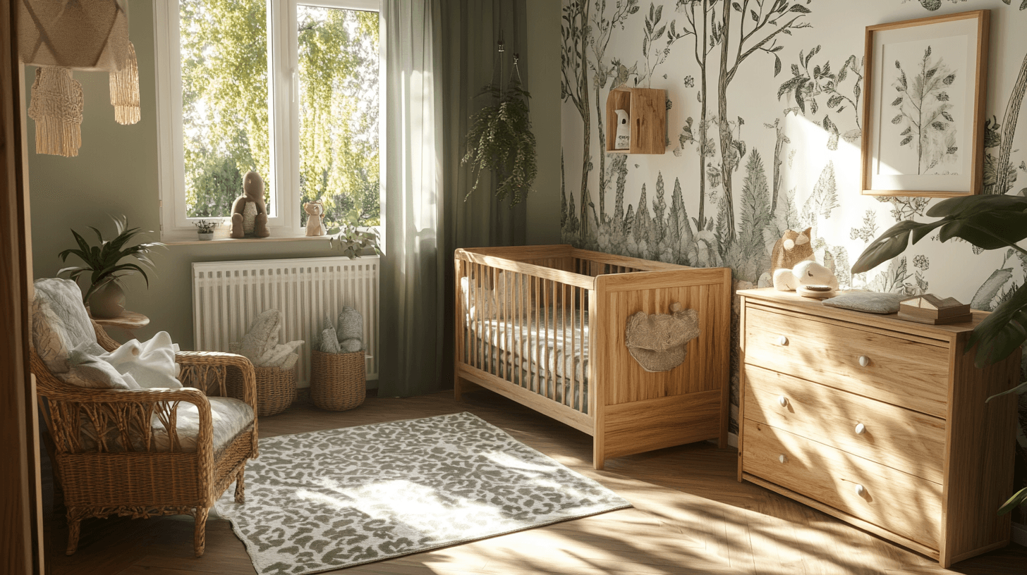 Habitación infantil con estilo de bosque: Colores naturales y madera