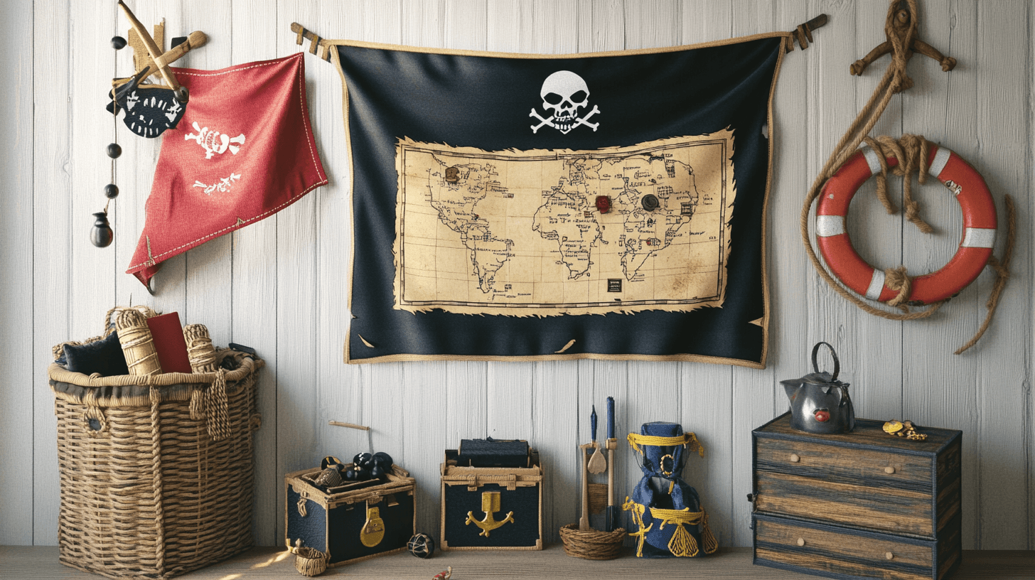 Decoraciones y accesorios para la aventura pirata