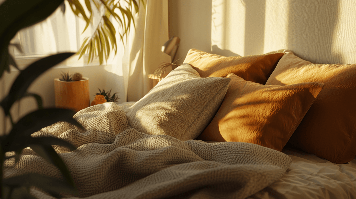 Textiles suaves para un ambiente acogedor