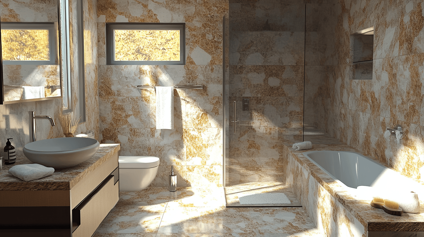 Opciones de diseño con piedra natural en el baño