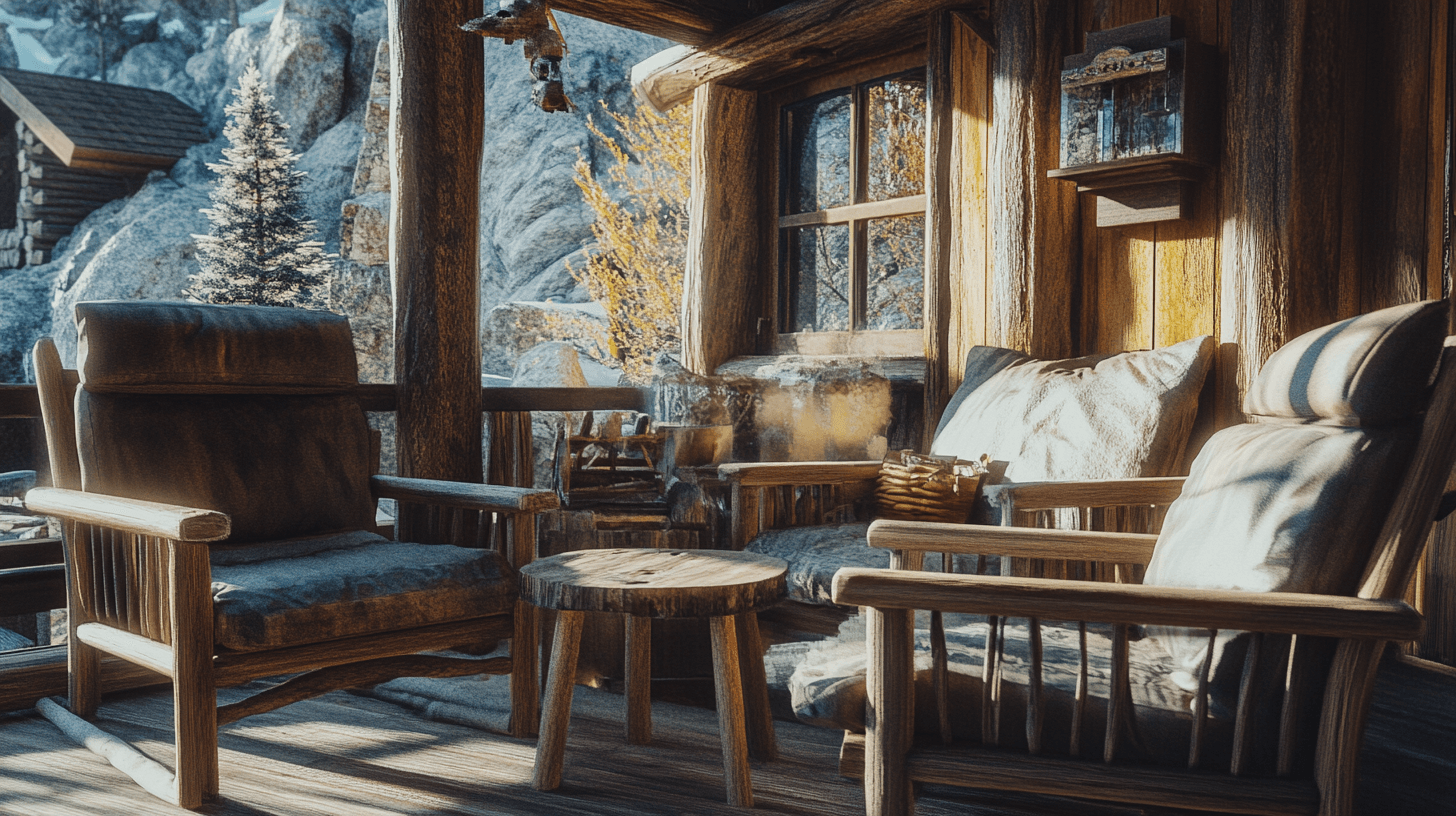 Muebles rústicos para la Mountain Lodge