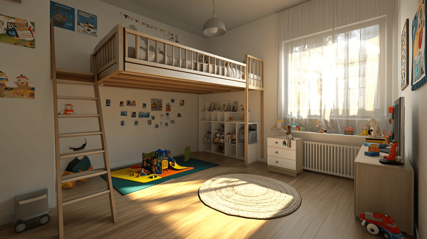 Ventajas de una cama alta en la habitación infantil
