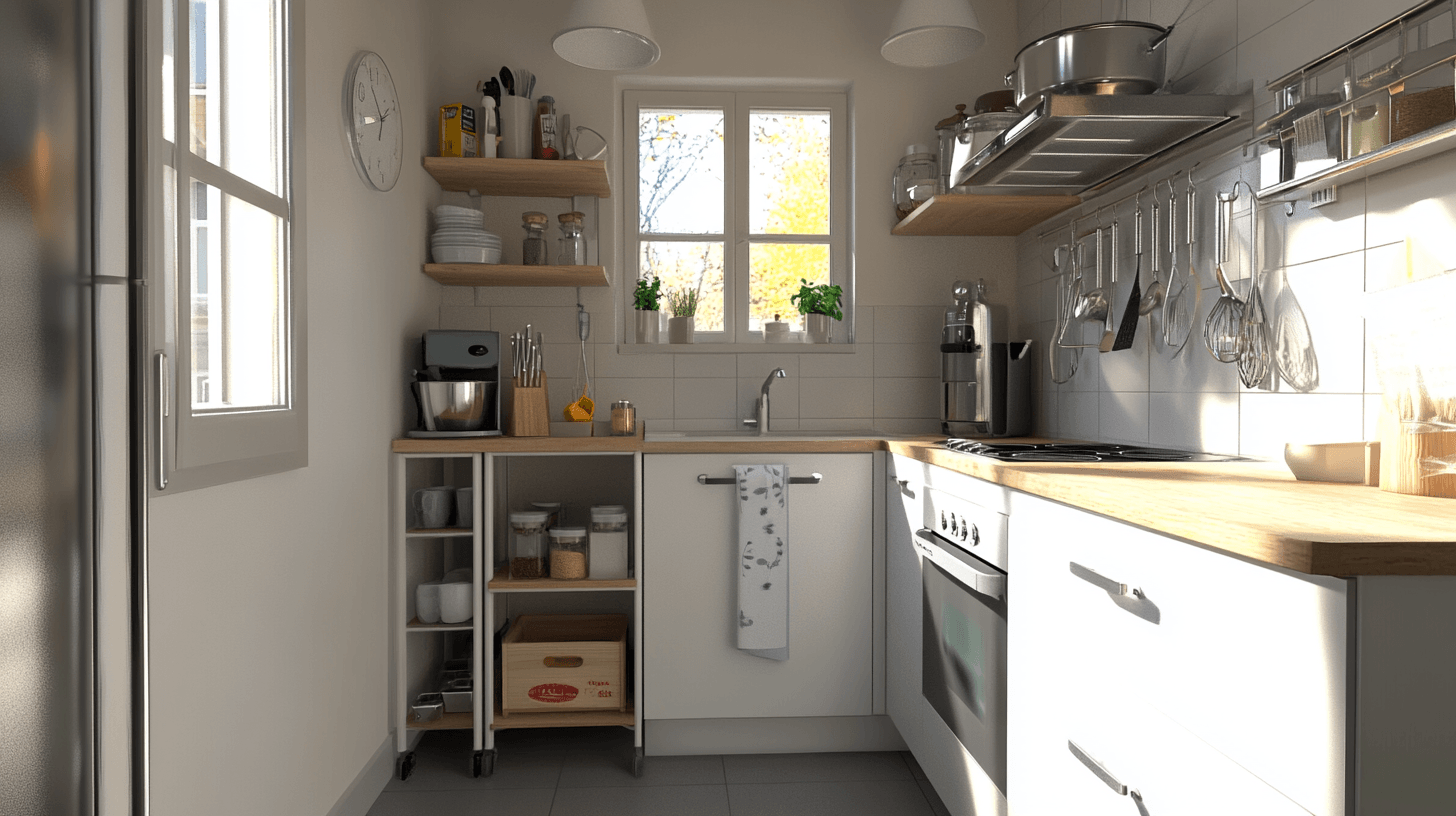 Muebles que ahorran espacio para cocinas pequeñas