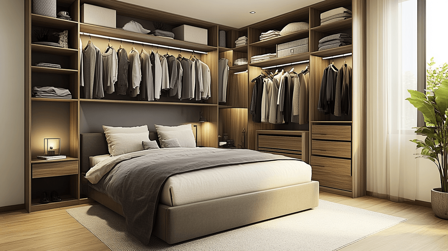 Dormitorio con vestidor: Más espacio para ropa y accesorios