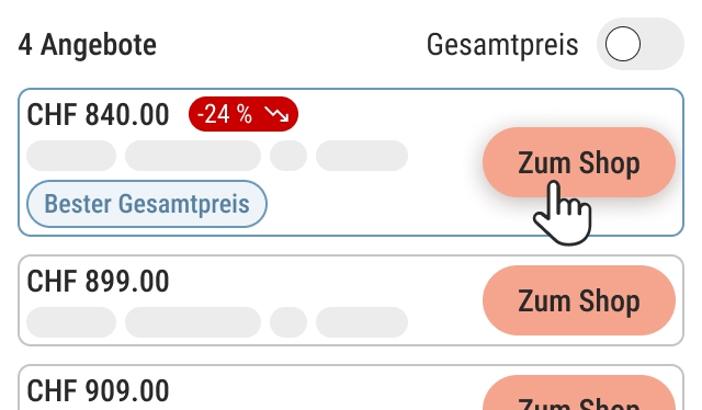 Alle Preise auf einen Blick