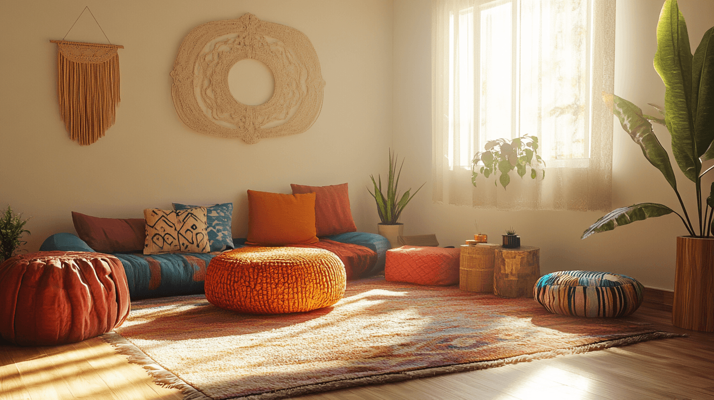 Accesorios para el hogar de estilo Boho: Coloridos y acogedores