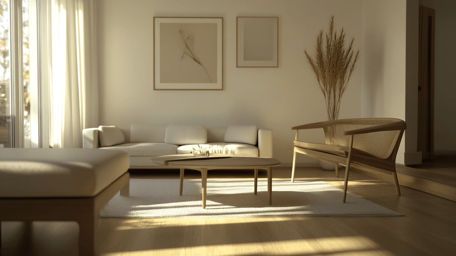 Sala de estar minimalista: Menos es más