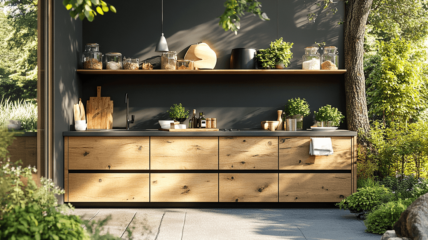 Diseño e integración de la cocina exterior en el jardín