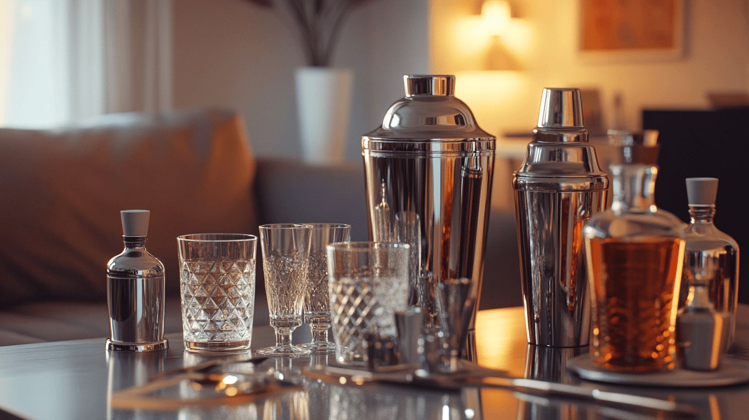 Accesorios y suministros para bebidas para tu bar en la sala de estar