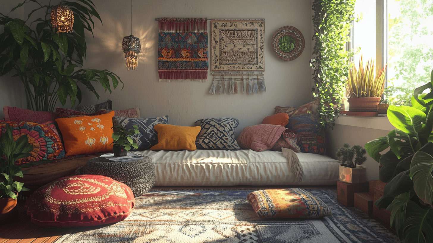 Sala de estar de estilo boho: Relajado y creativo