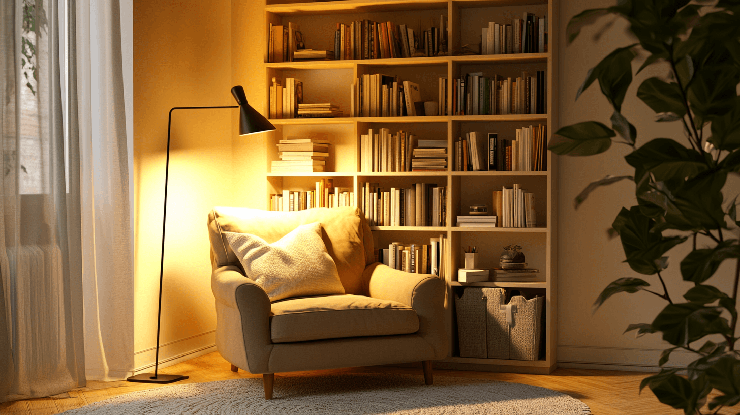 Dormitorio con rincón de lectura integrado: Acogedor y funcional
