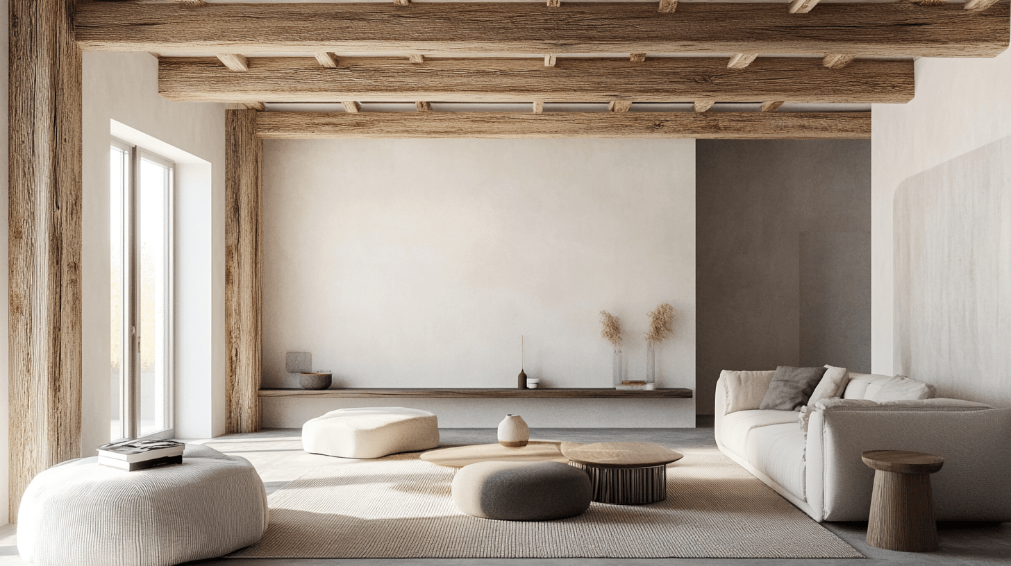 Integración de vigas de techo en conceptos modernos de vivienda