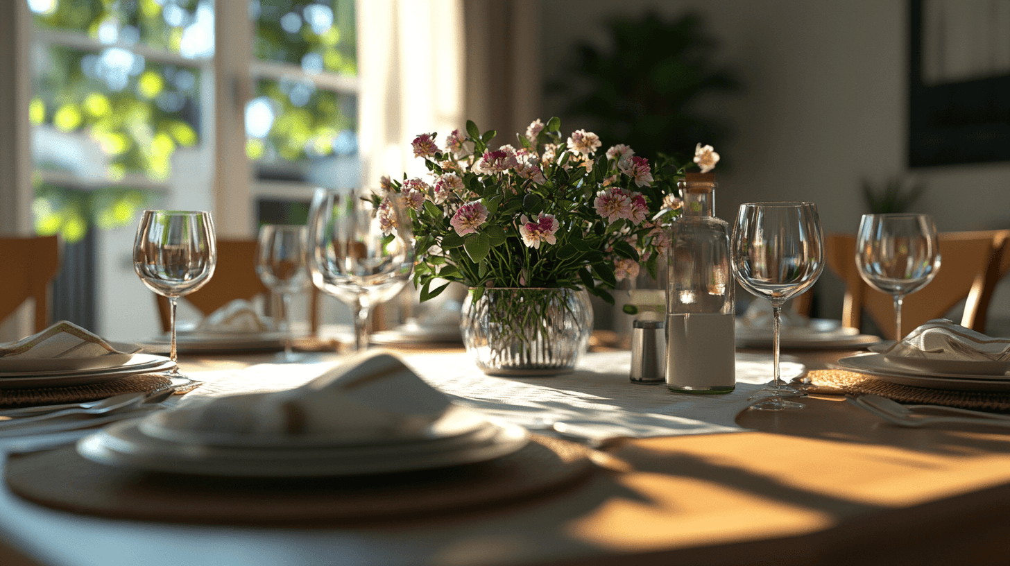 Flores frescas como decoración de mesa: Así se convierte cada comida en una experiencia