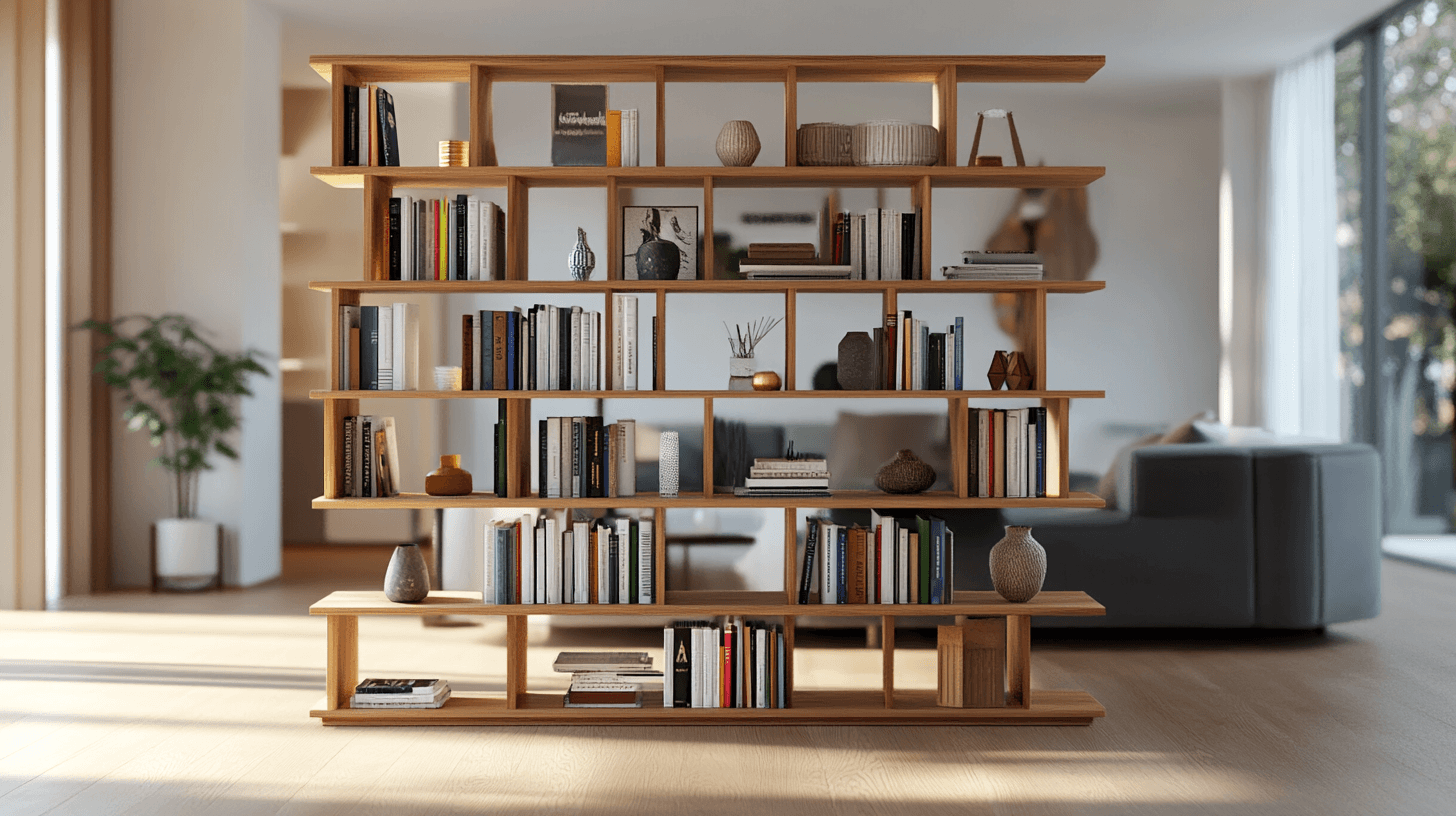 Estanterías como separadores de ambientes multifuncionales