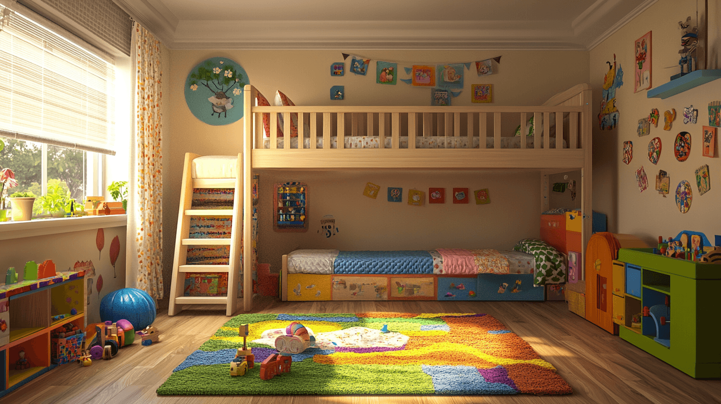 Habitación infantil con litera: Más espacio para diversión y sueño