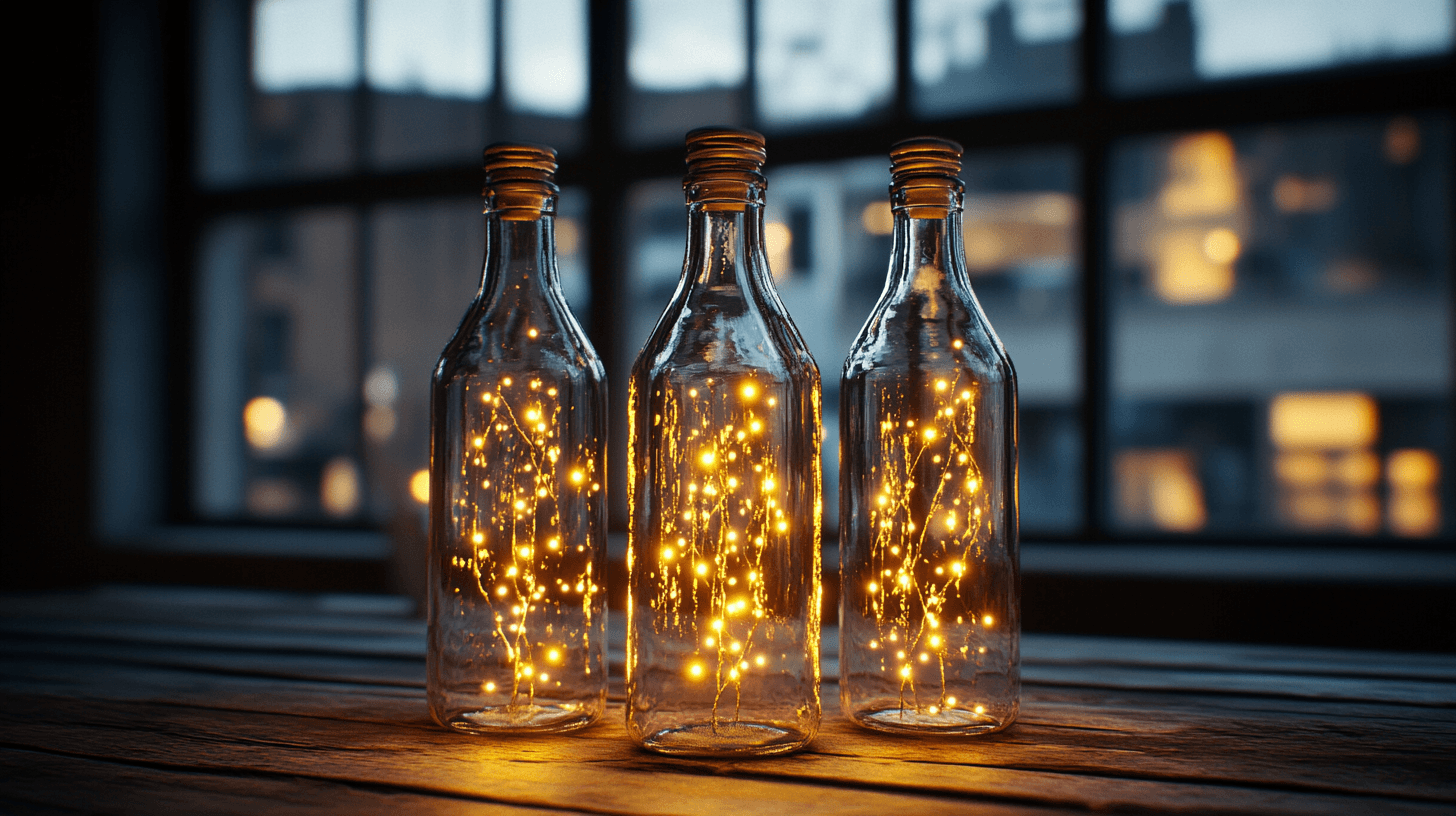 Lámparas de botellas de vidrio: Un punto culminante brillante