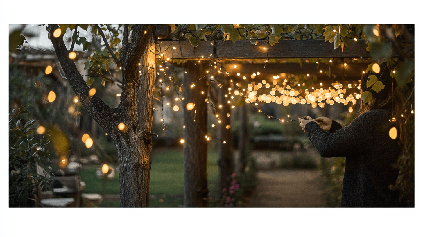 Consejos para la instalación de guirnaldas de luces en el jardín