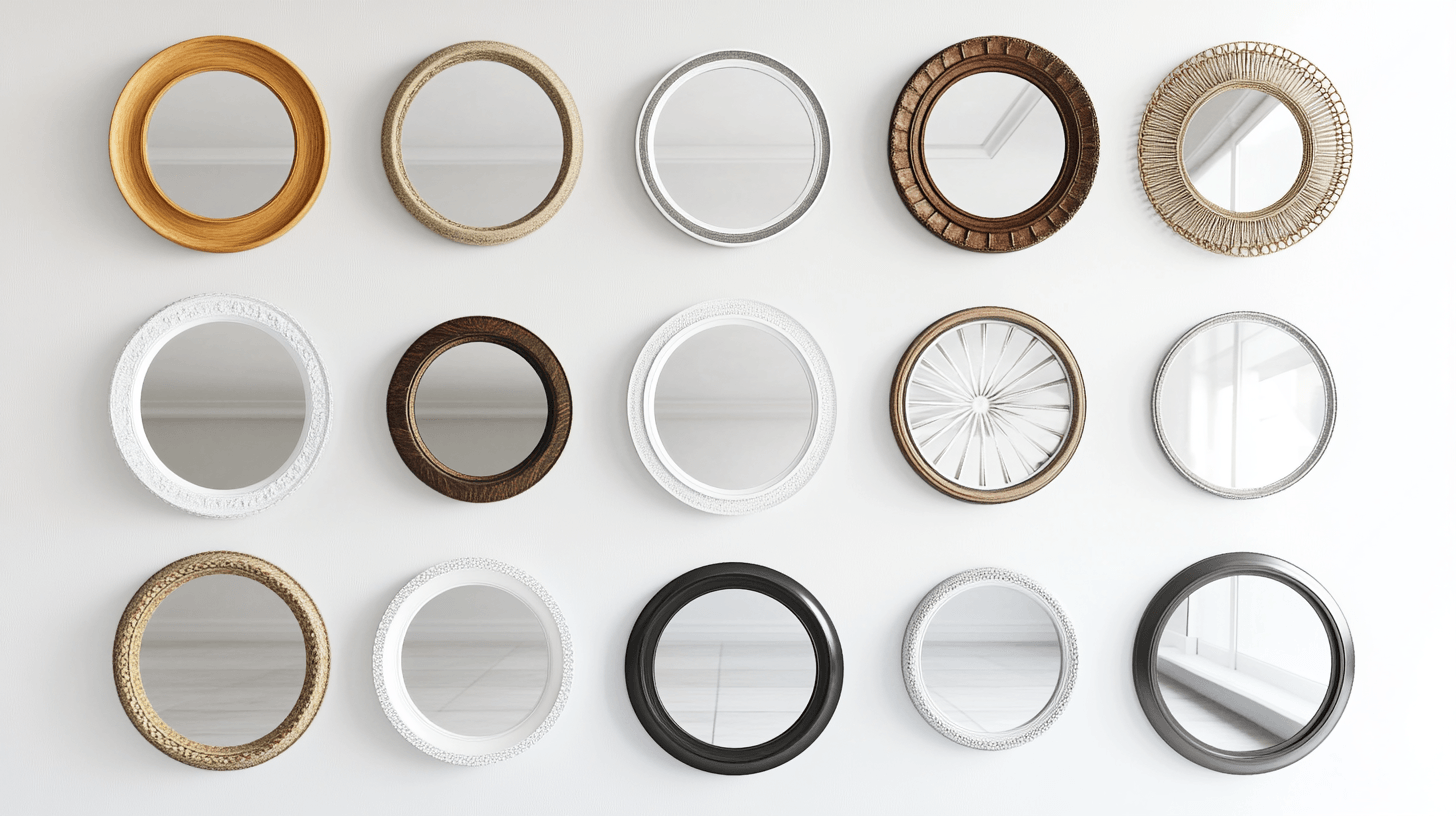 Diferentes estilos de espejos de pared