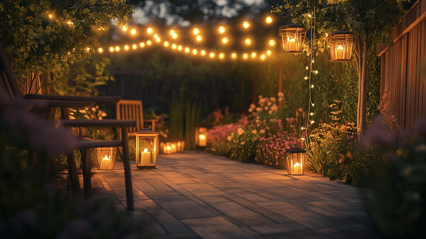 Iluminación ambiental para cálidas noches de verano