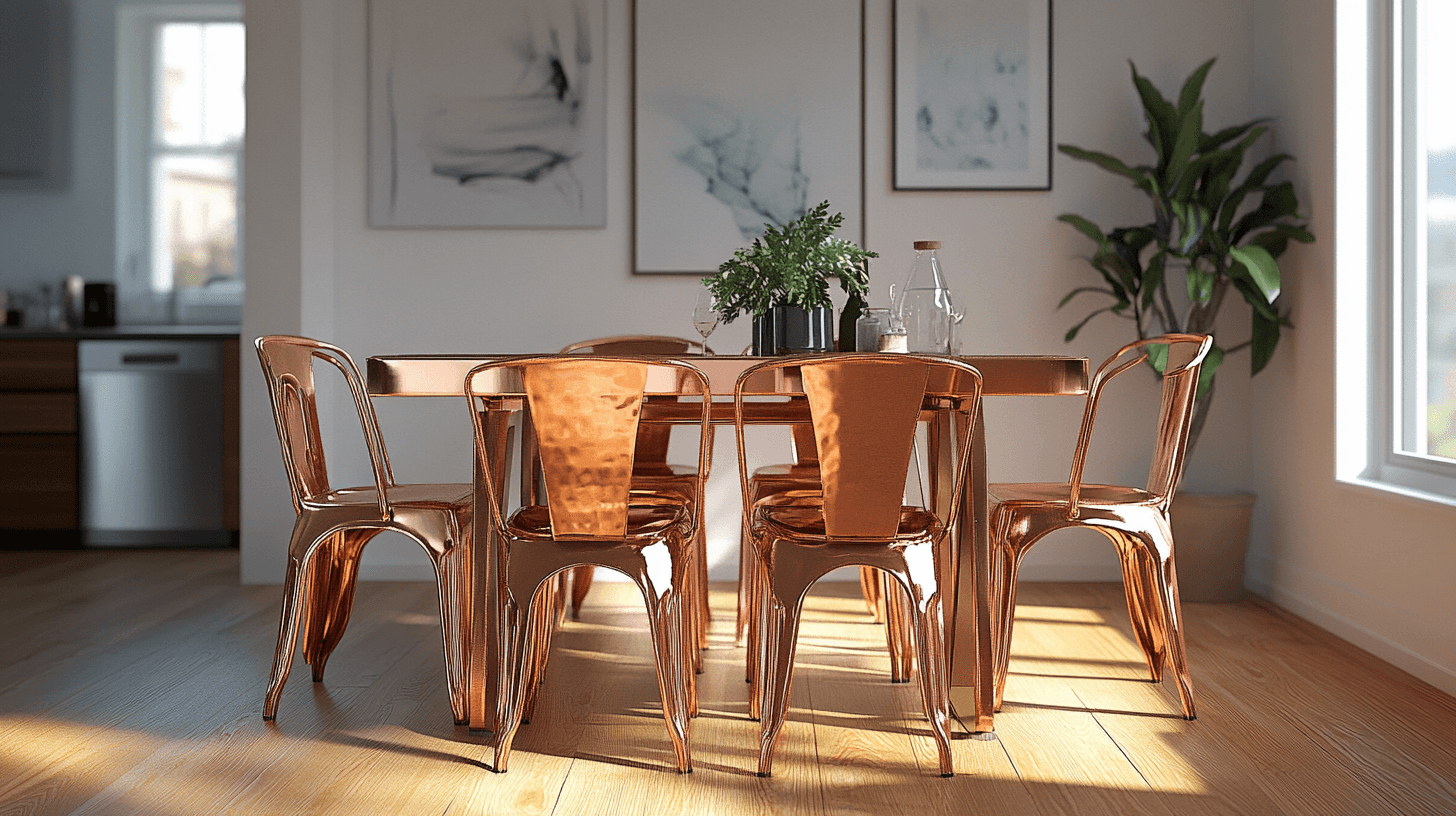 Muebles de cobre como punto de atracción